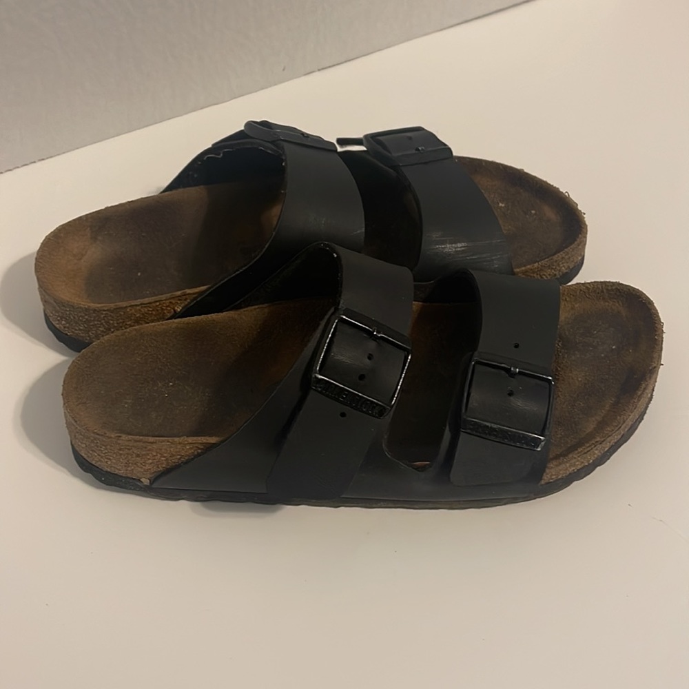 Good Condition Black Arizona Birkenstock Sandals Size 38